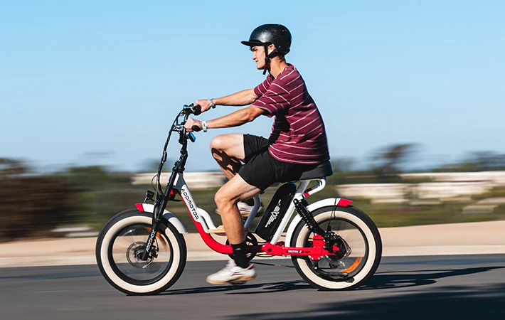 fat tire cruiser electric bike with banana seat